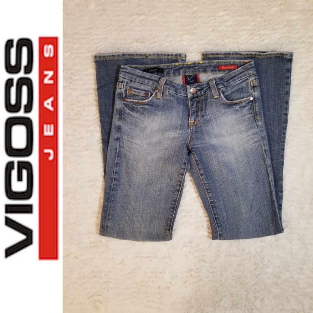 Vigoss Studio Adrianna Flare Stretch Womens Jeans